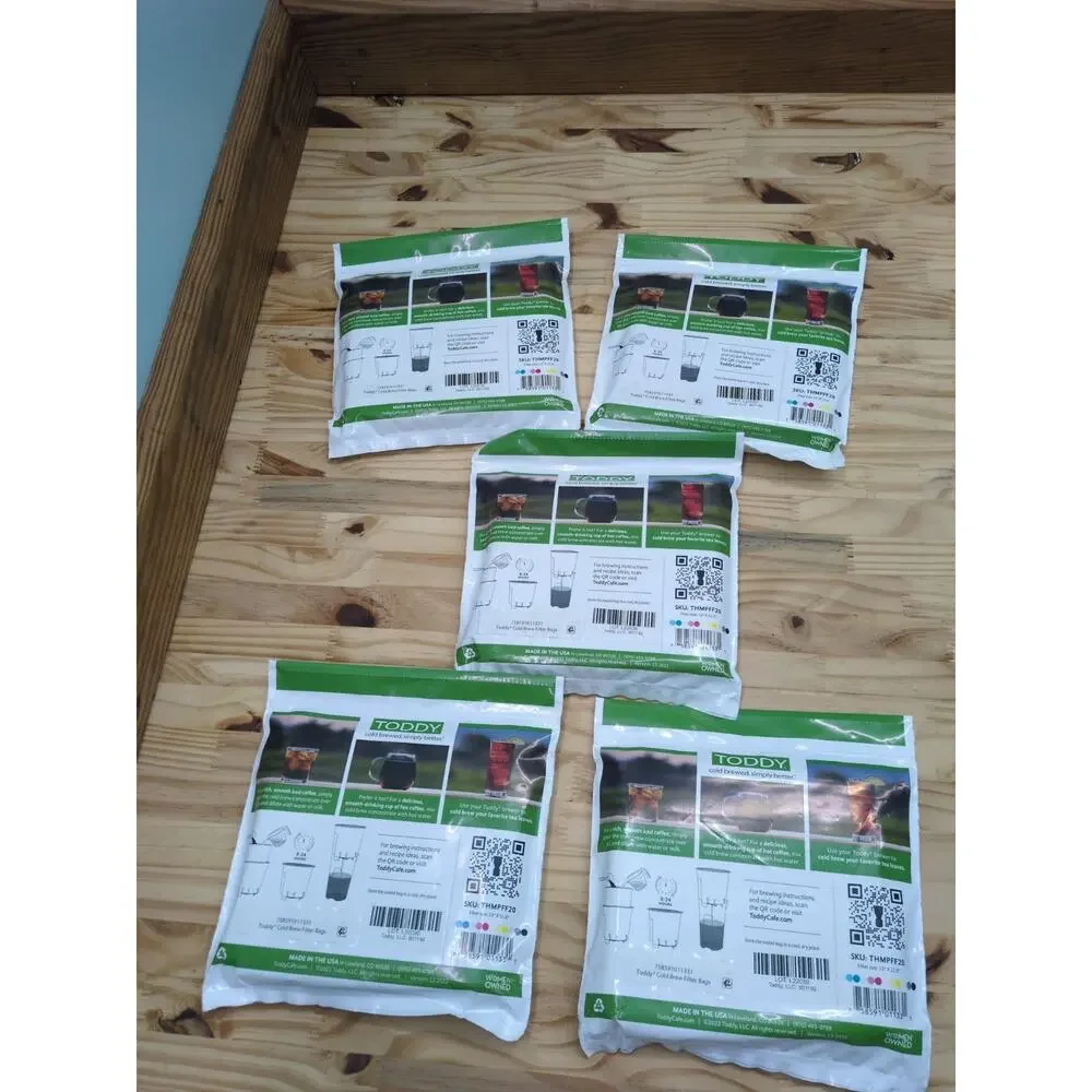 Lot of 5 Toddy Cold Brew Paper Filter Bags 100 Total Genuine Filters OEM Pack
